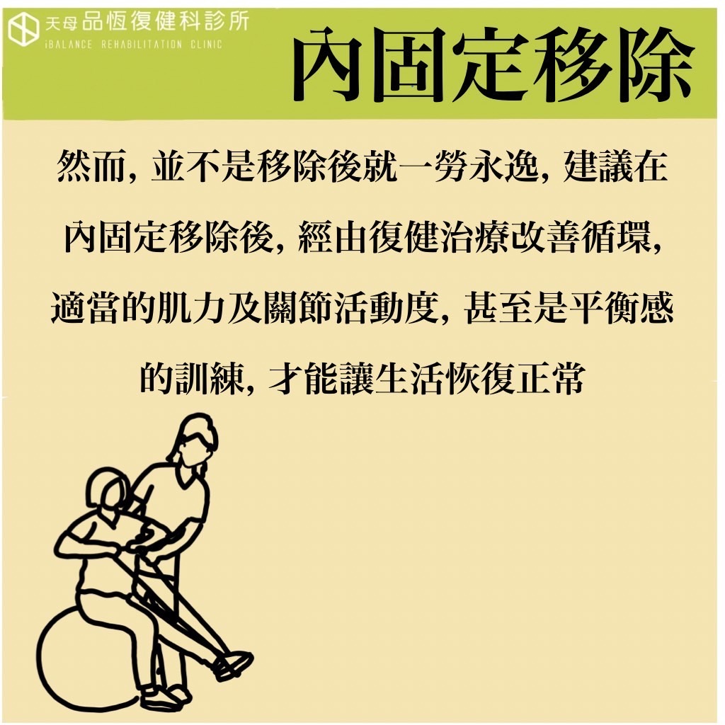骨折內固定器移除之後, 還需要復健嗎? 骨折內固定器移除之後, 還需要復健嗎?